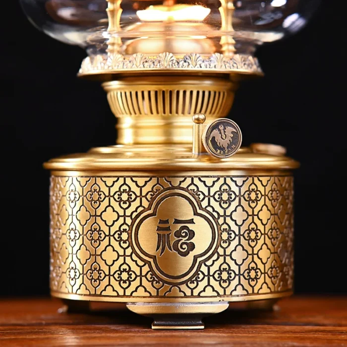 handcrafted brass tea stove
