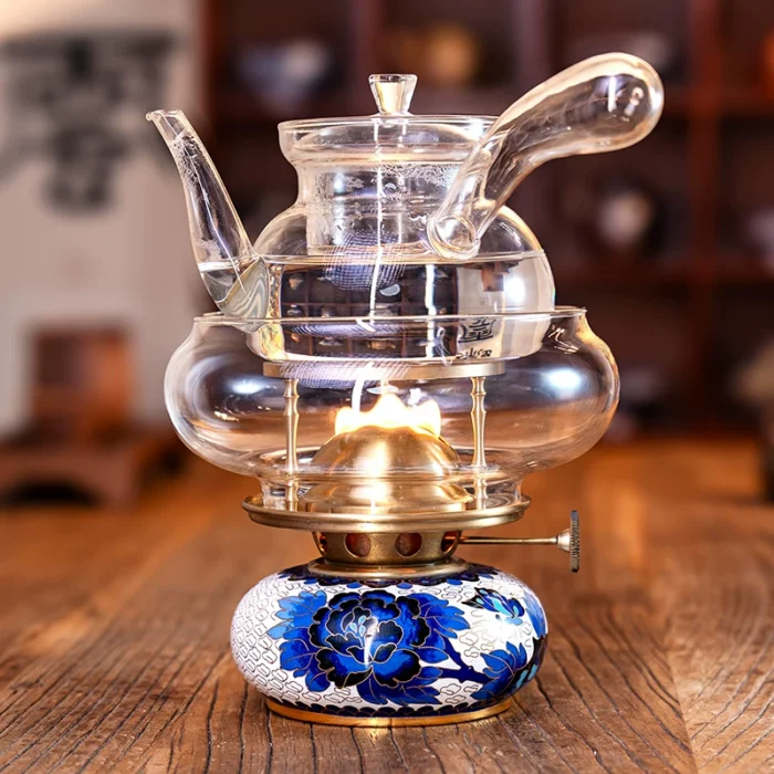 compact enamel tea stove