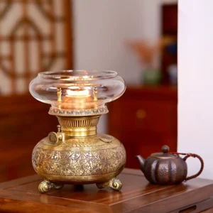 new Wanshou vine trumpet, hand-engraved air lamp, kerosene lamp, boiling water tea stove, high-end oil lamp