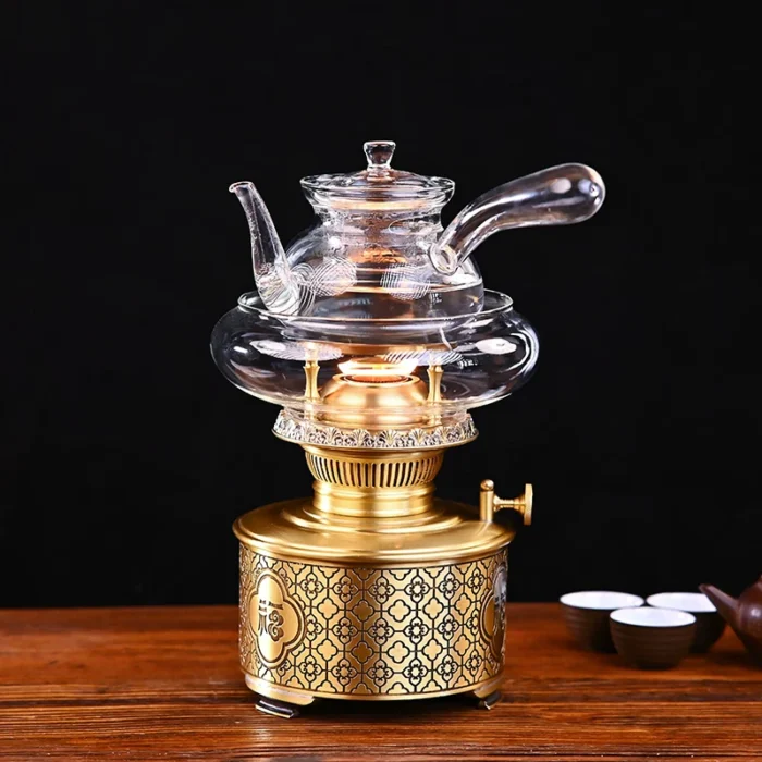 classic brass tea brewing stove