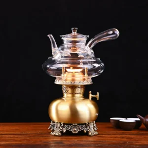 New tea lamp pure brass small apple kerosene lamp air lamp boiling water tea stove vintage ghee lamp stove oil lamp stove