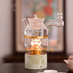Niche modern air ghee lamp, air lamp, tea lamp, boiling water, tea stove, ceramics, retro Chinese portable kung fu tea set