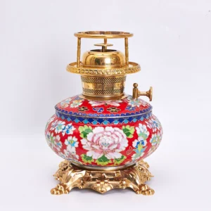 Boutique air lamp boiling water kerosene lamp Chinese retro tea lamp open flame tea stove Gongfu tea enamel color tea utensil
