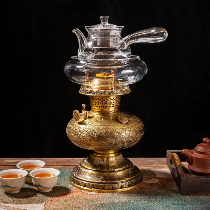 handcrafted brass tea decor