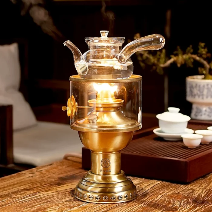 classic brass tea stove
