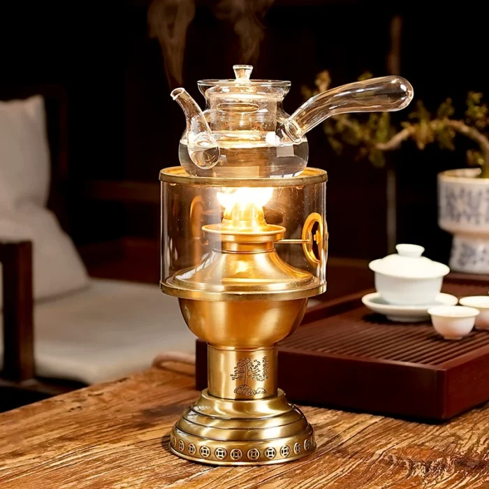 classic brass tea stove