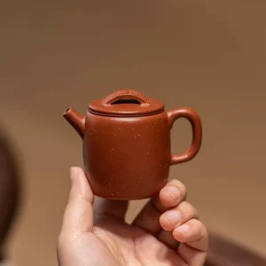 Handmade mini purple clay pot red mud vermilion clay Changle Julun bead Han tile pot small capacity rock tea kung fu teapot