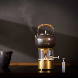 High-end tea maker, outdoor alcohol stove, coffee maker, portable tea maker, small brass tea set