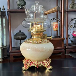 Premium air lamp, jade tea lamp, Gongfu tea boiling water health lamp, tea stove, premium brass tea ware direct from the manufacturer