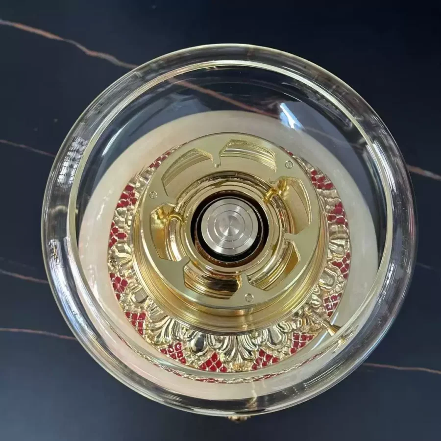 brass tea room decor