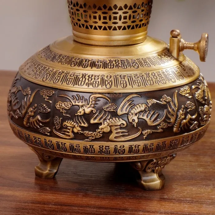 vintage oil lamp for tea ceremony