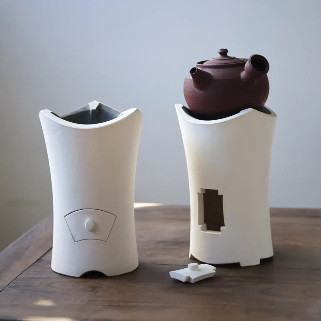white clay tea stove